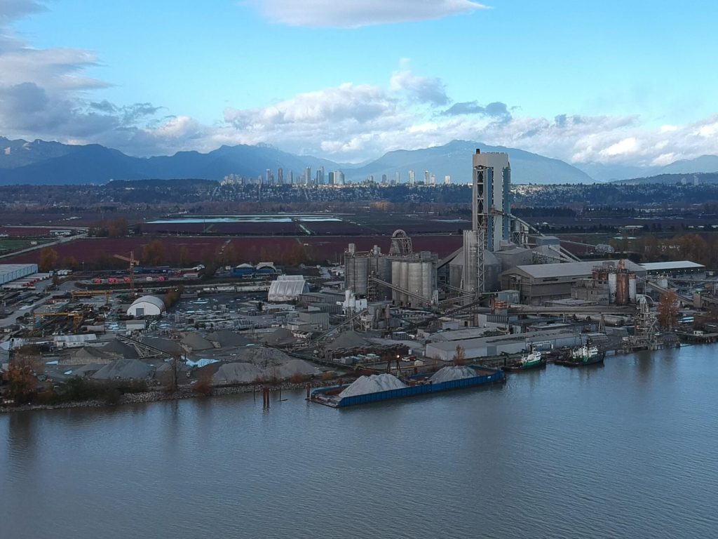 Lafarge Canada Inc.'s Richmond Cement Plant - on track to substitute over 50% of fossil fuel use with cleaner alternatives.